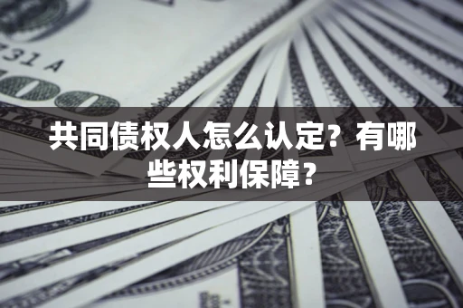 北京共同债权人怎么认定？有哪些权利保障？