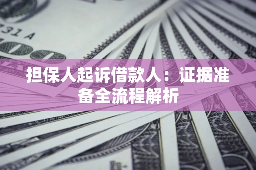 北京担保人起诉借款人：证据准备全流程解析